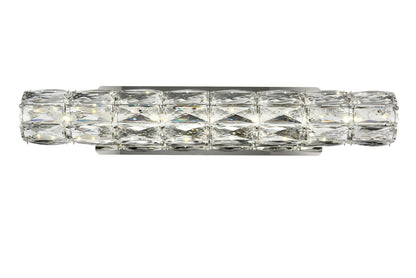 Valetta Integrated LED chip light Chrome Wall Sconce Clear Royal Cut Crystal