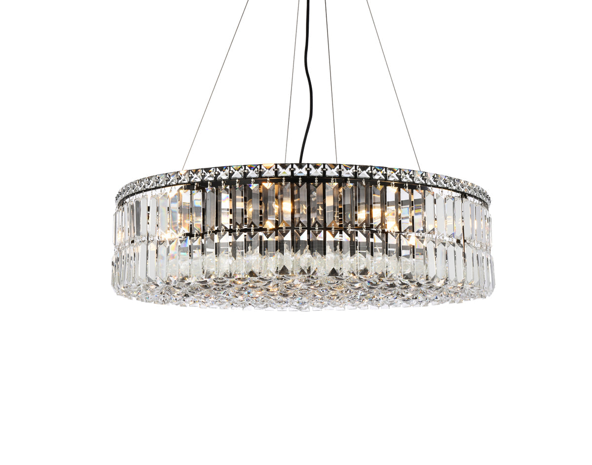 Maxime 28 inch black chandelier