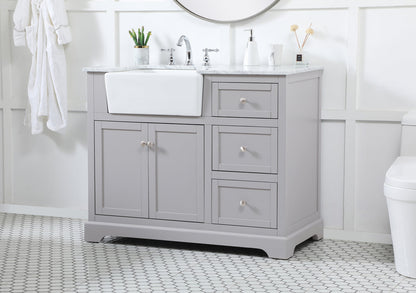 42 inch Single bathroom vanity in grey