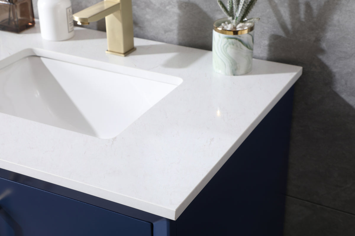 30 Inch SIngle Bathroom Vanity In Blue