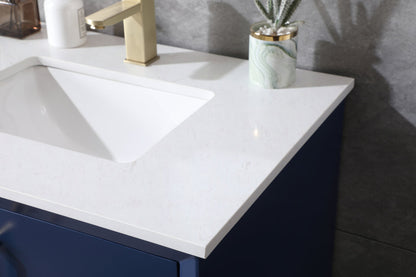 30 Inch SIngle Bathroom Vanity In Blue