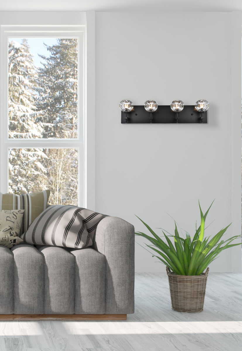 Graham 4 Light Wall Sconce in Black