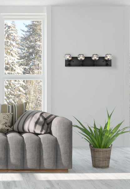 Graham 4 Light Wall Sconce in Black