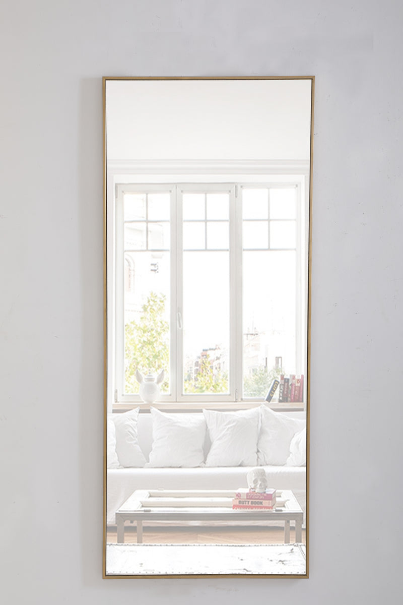 Metal frame Rectangle Mirror 30 inch Brass