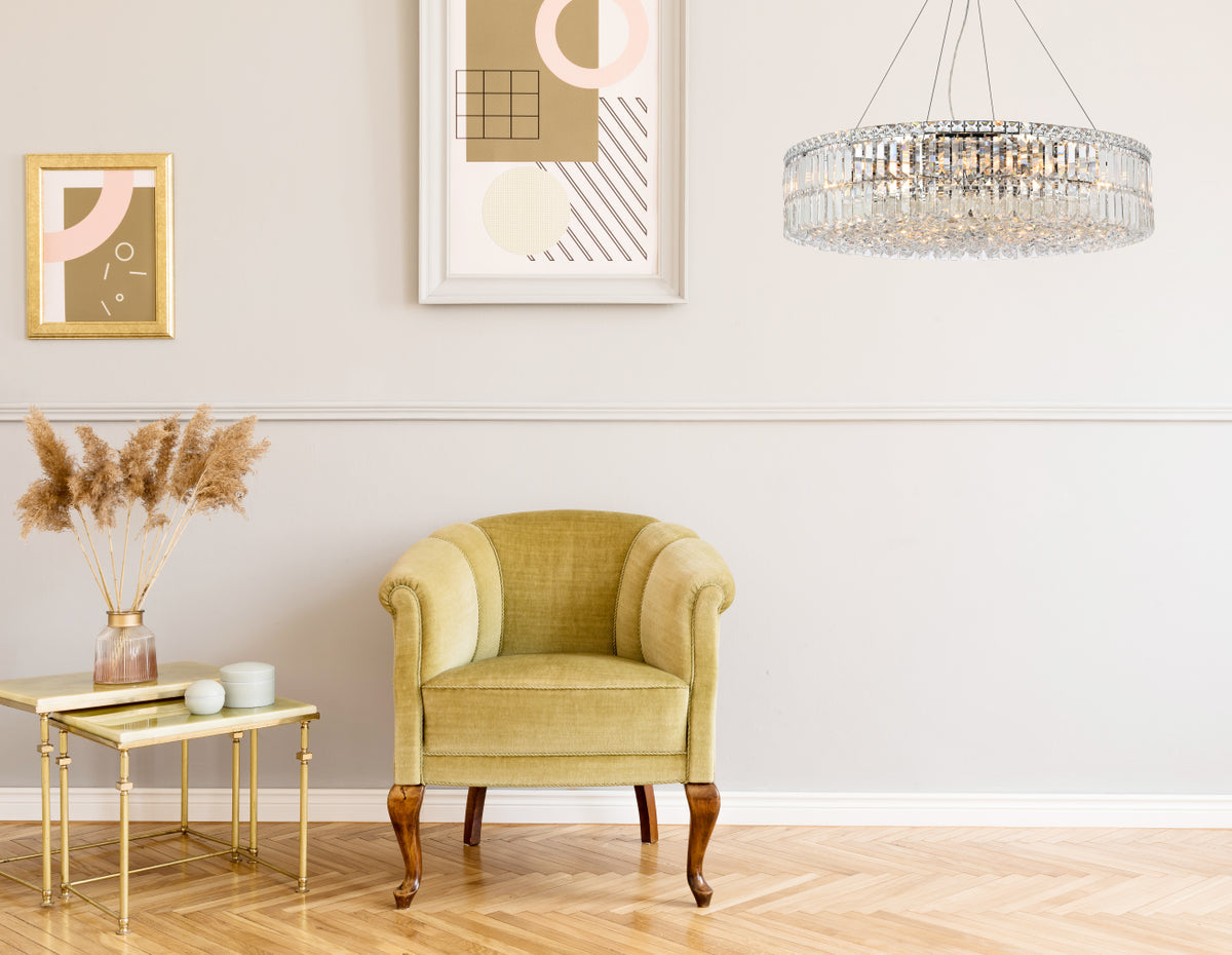 Maxime 18 light Chrome Chandelier Clear Royal Cut Crystal