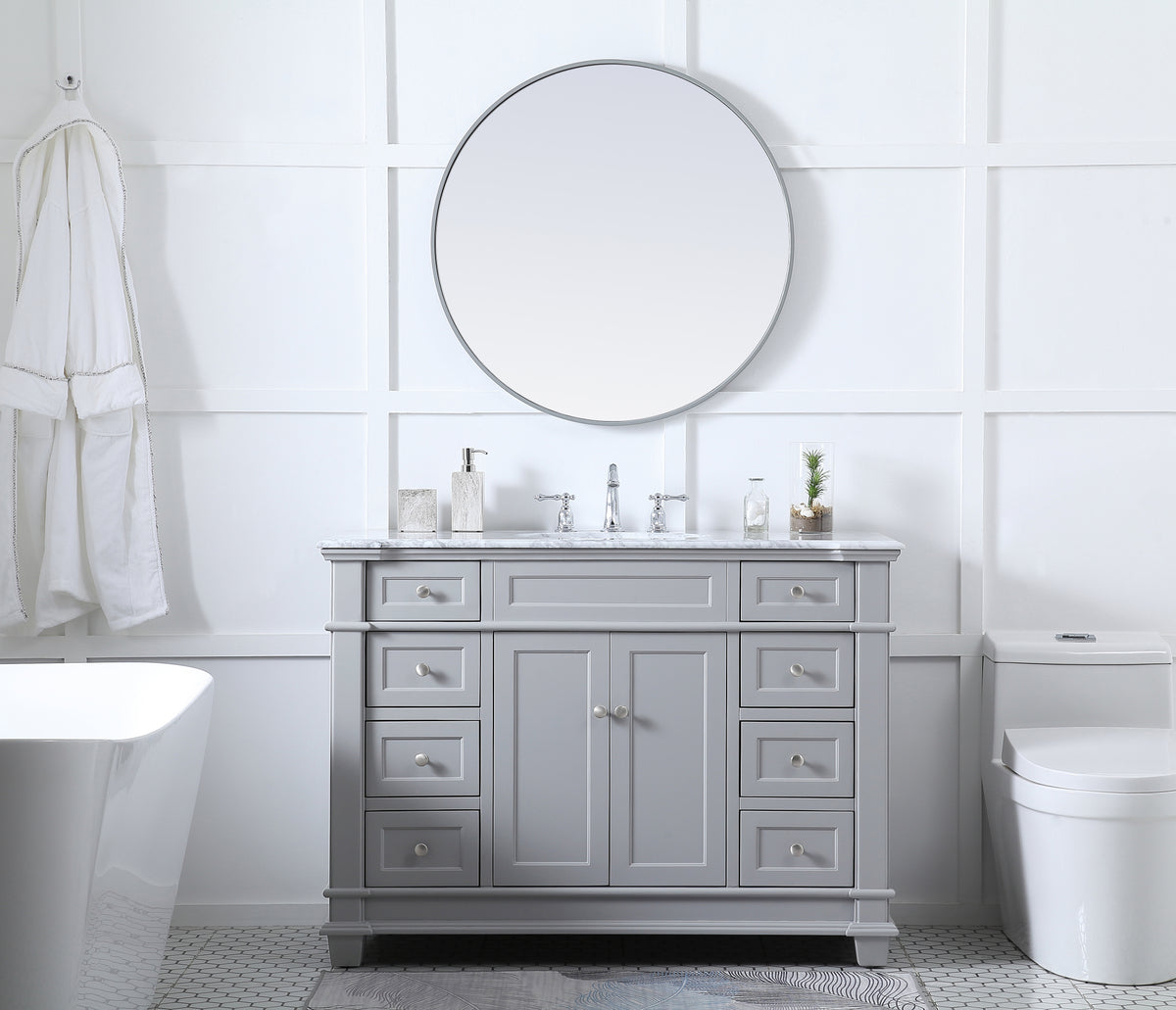 48 inch Single Bathroom Vanity set in Grey