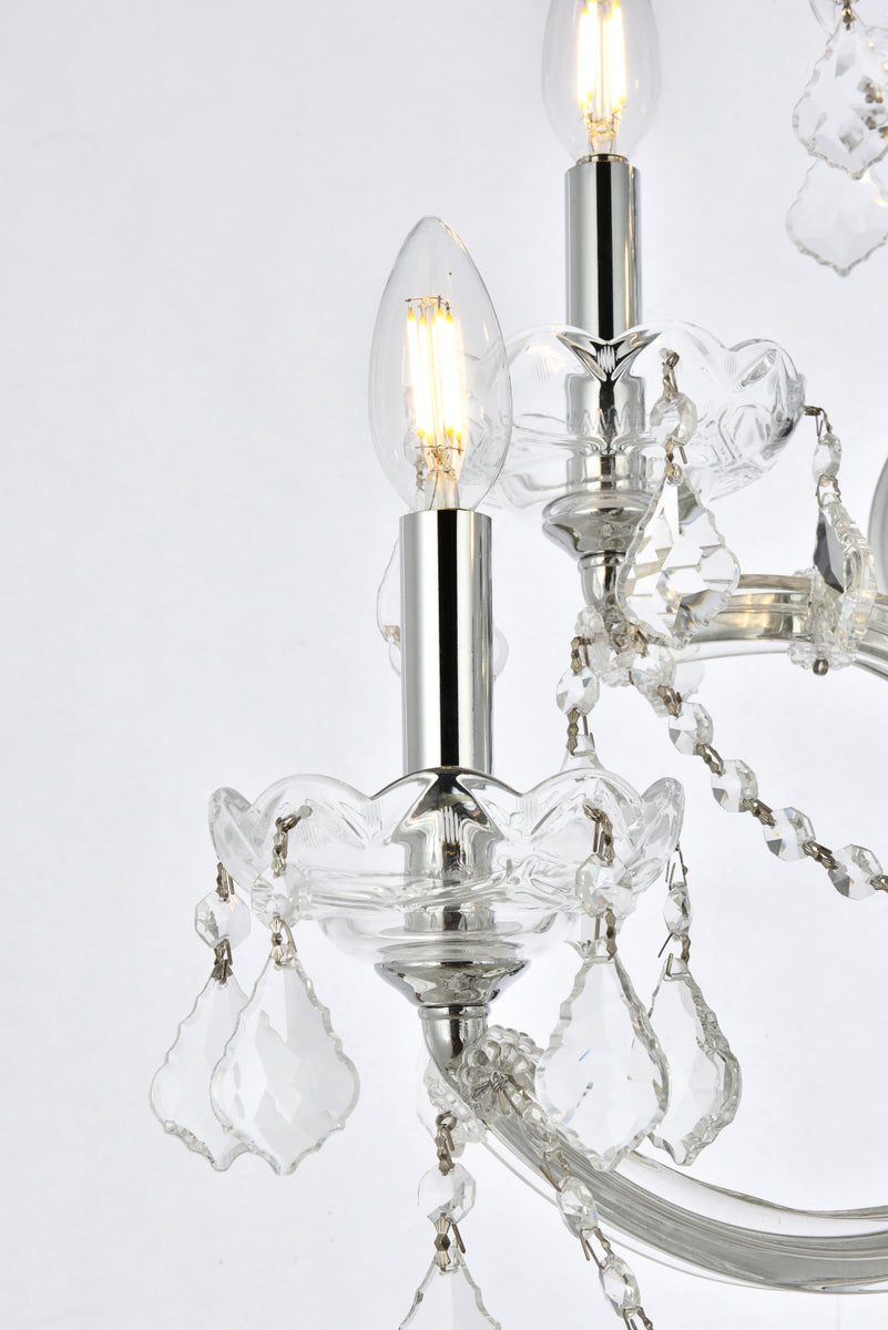 Maria Theresa 5 light Chrome Wall Sconce Clear Royal Cut Crystal