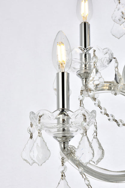 Maria Theresa 5 light Chrome Wall Sconce Clear Royal Cut Crystal