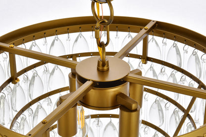 Nordic 4 lights brass pendant