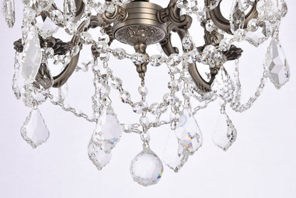 Rosalia 4 light Pewter Pendant Clear Royal Cut Crystal