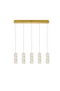 Polaris LED light gold Pendant Clear Royal Cut Crystal