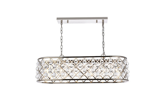 Madison 6 light polished Nickel Chandelier Clear Royal Cut Crystal