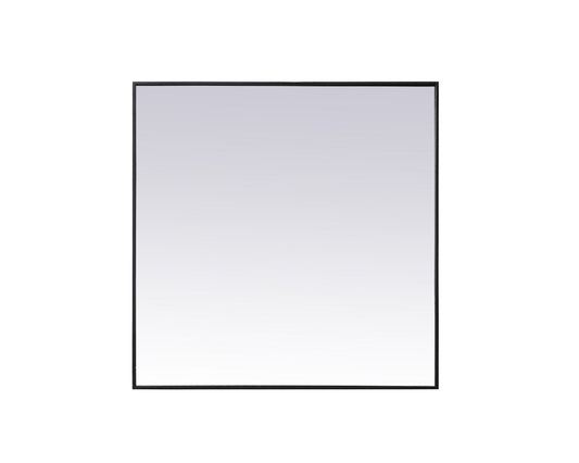 Metal Frame Square Mirror 42 inch in Black