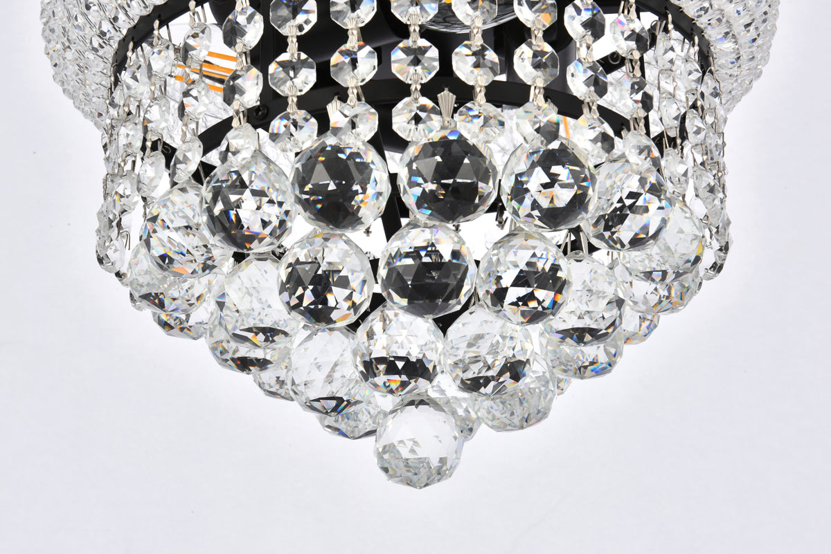 Primo 10 inch black flush mount