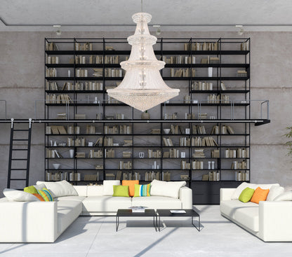 Primo 66 light Chrome Chandelier Clear Royal Cut Crystal