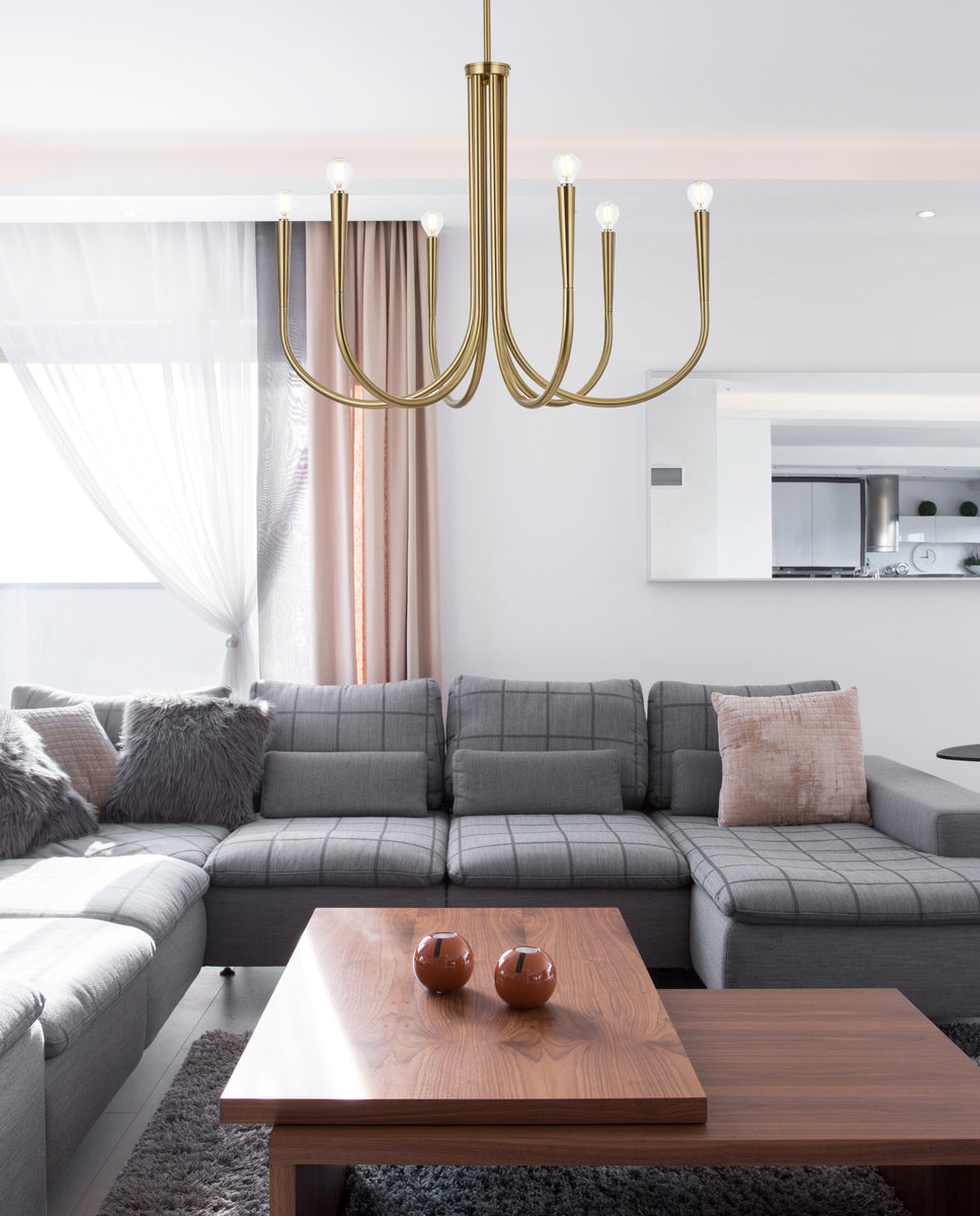 Layne 30 inch chandelier in Gold