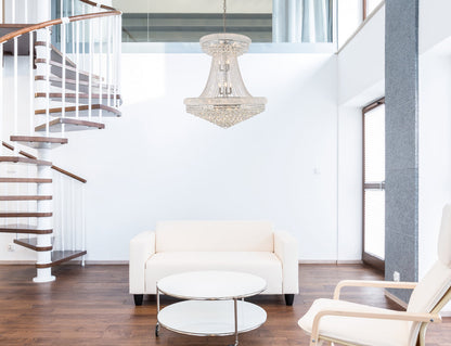 Primo 28 light Chrome Chandelier Clear Royal Cut Crystal