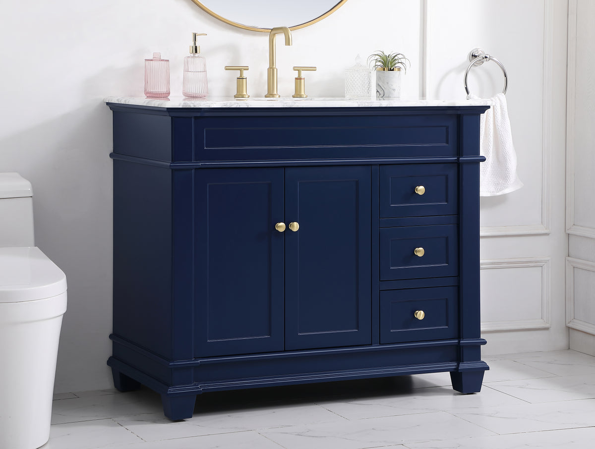 42 inch Single Bathroom Vanity set in Blue