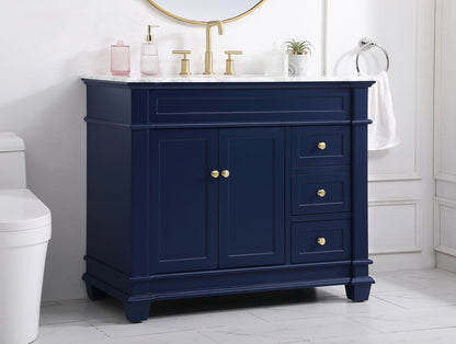 42 inch Single Bathroom Vanity set in Blue