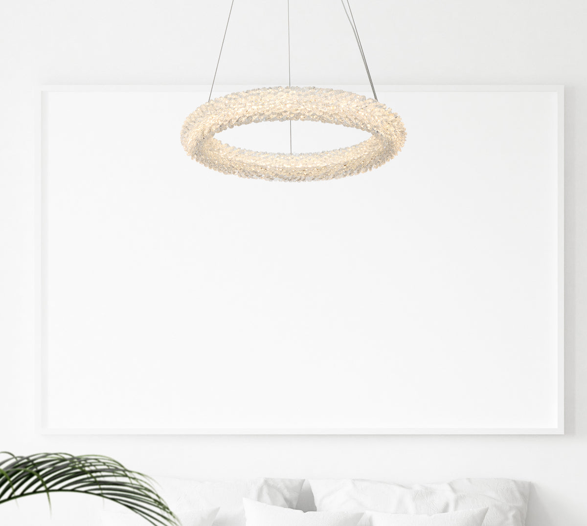 Bowen 18 inch Adjustable LED Chandelier in Chrome