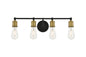 Serif 4 light brass and black Wall Sconce
