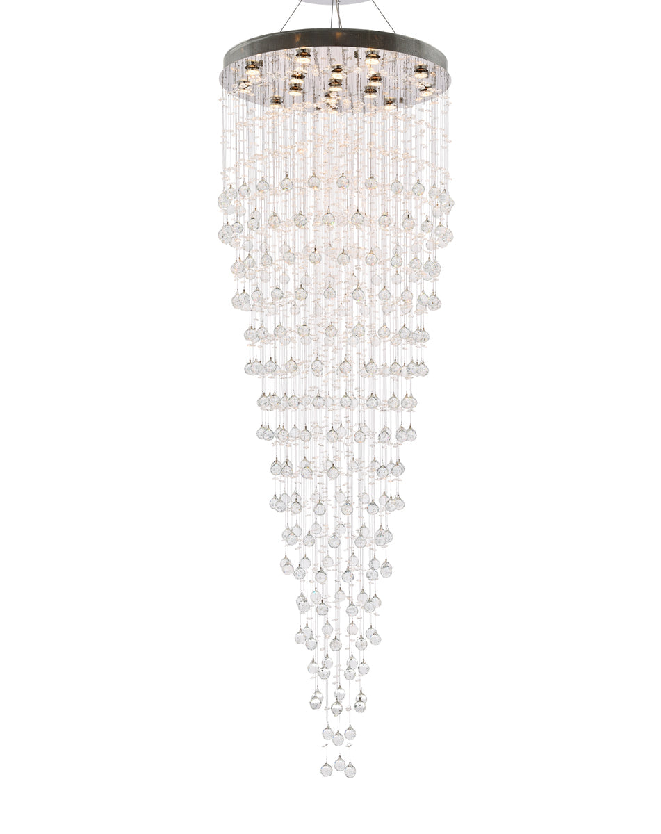 Galaxy 16 light Chrome Chandelier Clear Royal Cut Crystal