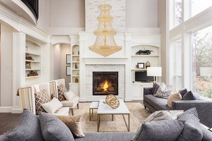 Primo 56 light Gold Chandelier Clear Royal Cut Crystal