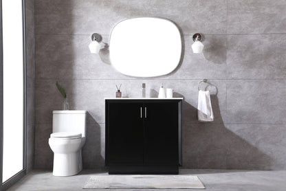 36 Inch SIngle Bathroom Vanity In Black
