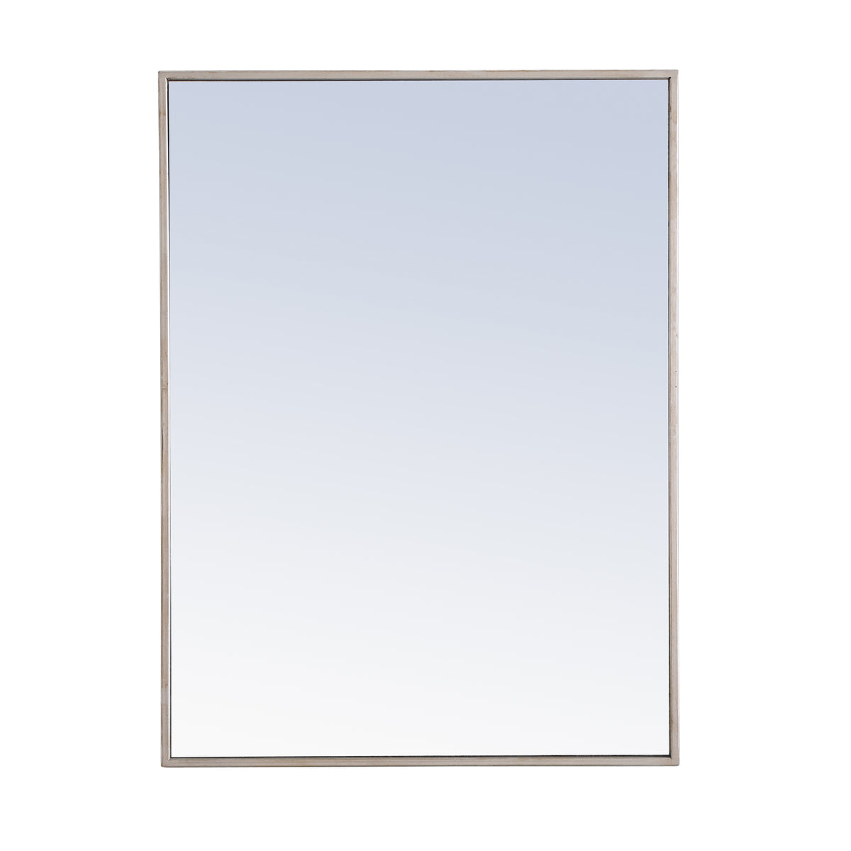 Metal frame Rectangle Mirror 24 inch Silver