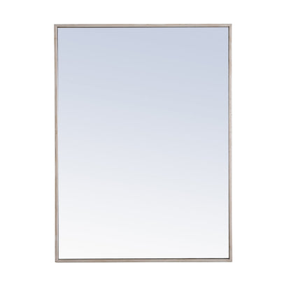 Metal frame Rectangle Mirror 24 inch Silver