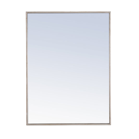 Metal frame Rectangle Mirror 24 inch Silver
