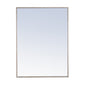 Metal frame Rectangle Mirror 24 inch Silver