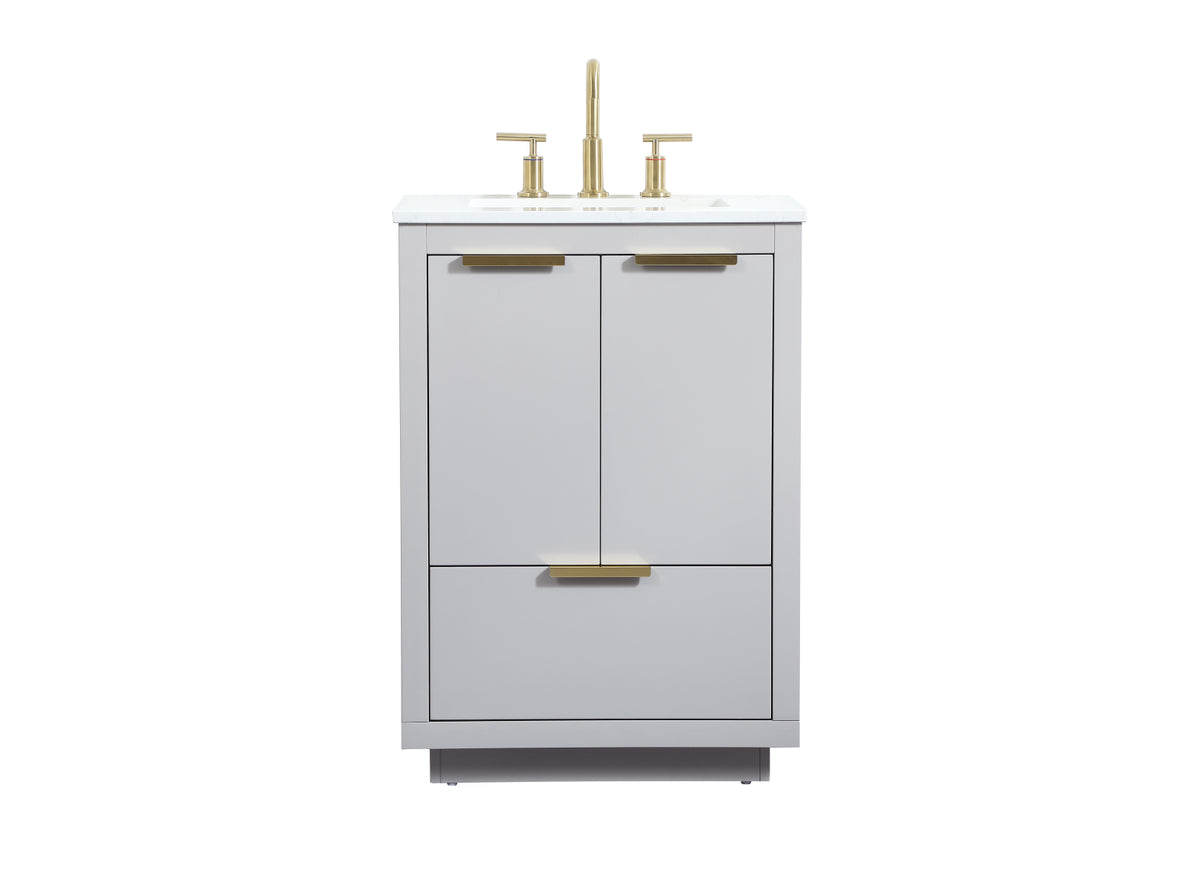 24 inch Single bathroom vanity in grey