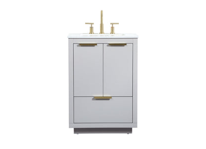 24 inch Single bathroom vanity in grey