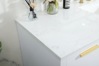 60 inch Single bathroom vanity in white