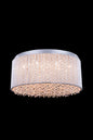 Influx 12 light Chrome Flush Mount Clear Royal Cut Crystal