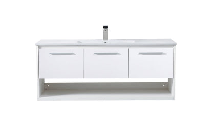 48 inch  Single Bathroom Floating Vanity in White