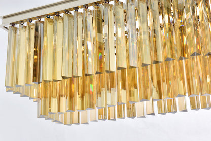 Sydney 12 light polished nickel Chandelier Golden Teak (Smoky) Royal Cut Crystal