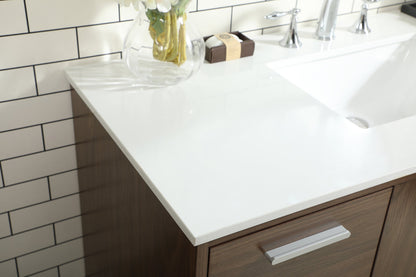 48 inch bathroom vanity in Walnut