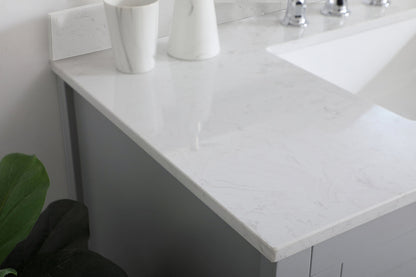 42 inch Single Bathroom Vanity in Grey with Backsplash