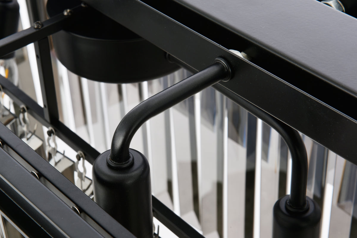 Sydney 12 light Matte Black Chandelier Silver Shade (Grey) Royal Cut Crystal