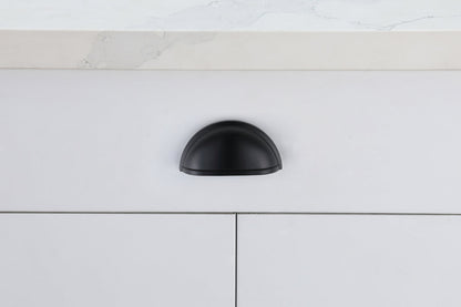 Atticus 3" Center to Center Matte Black Cup Bar Pull Multipack (set of 10)