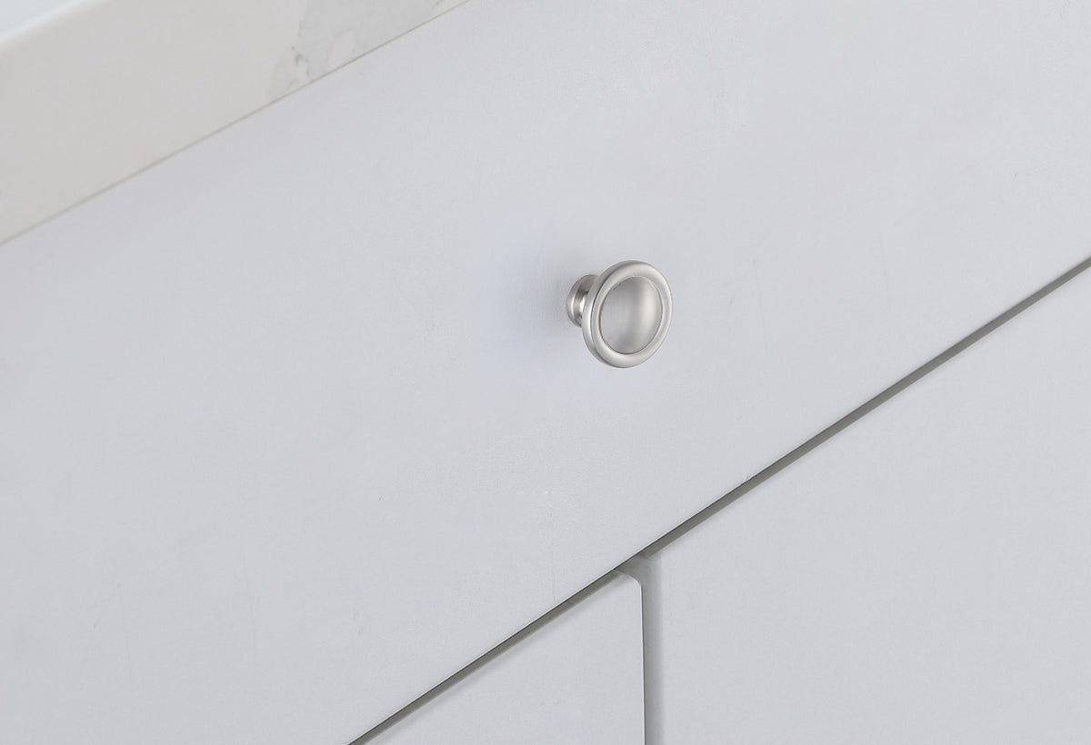 Garlande 1.2" Diameter Brushed Nickel Mushroom Knob Multipack (Set of 10)