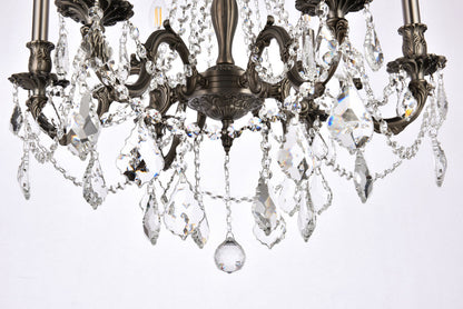 Rosalia 6 light Pewter Chandelier Clear Royal Cut Crystal