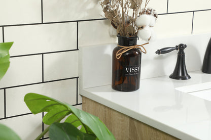 30 inch Single bathroom vanity in mango wood with backsplash