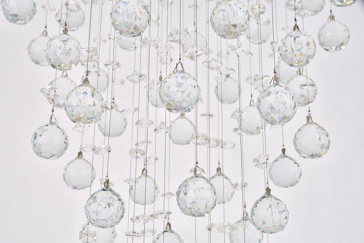 Galaxy 6 light Chrome Pendant Clear Royal Cut Crystal