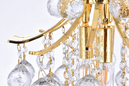 Toureg 3 light Gold Pendant Clear Royal Cut Crystal