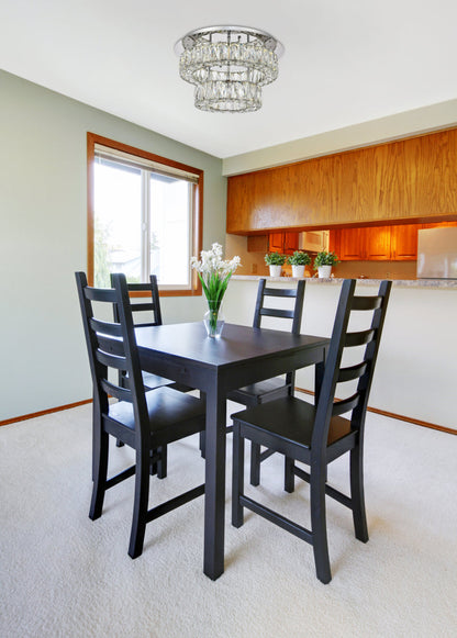 Monroe LED light Chrome Flush Mount Clear Royal Cut Crystal