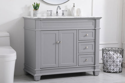 42 inch Single Bathroom Vanity set in Grey