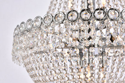 Century 12 light Chrome Chandelier Clear Royal Cut Crystal